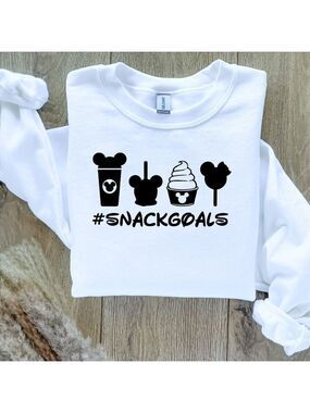 #SnackGoals Disney Sweatshirt Snack Goals Sweater Hand Crafted